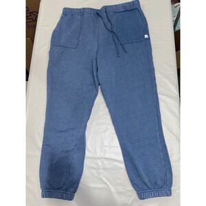 Lucky Brand Blue Heathered Jogger Sweatpants Drawstring Pockets Mens Small
